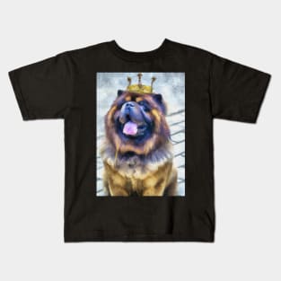 Chow Chow with Crown Kids T-Shirt